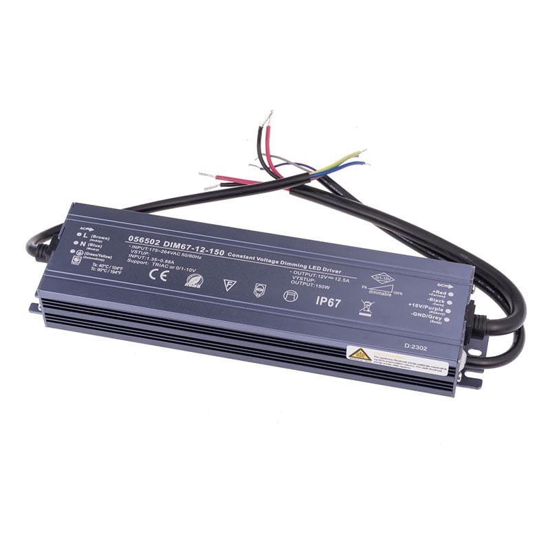T-LED Trafo pro zapojení LED osvětlení 12V 150W SLIM voděodolné IP67 056502