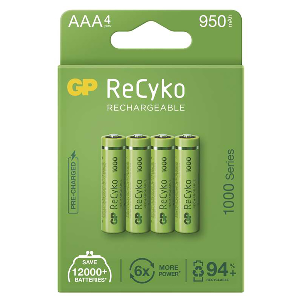 GP Nabíjecí baterie ReCyko+ HR03 (AAA) 4 ks 1032124100