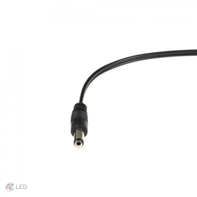 DC konektor napájecí s kabelem (samec) - Barva: Černá