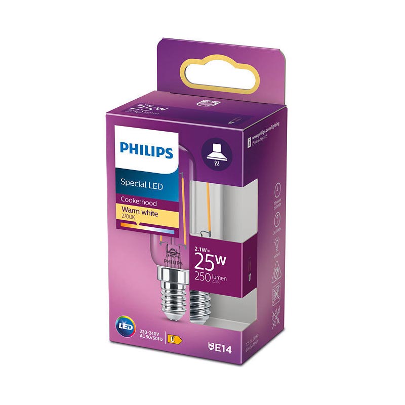 LED žárovka do digestoře 2,1W-25W 2700K E14