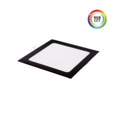 LED panel vestavný čtvercový černý 24V 18W RGBCCT 174x174mm