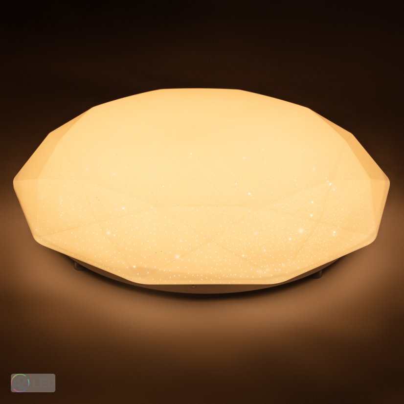 Stropní LED svítidlo Diamant 50W 2700-6500K s dálkovým ovladačem teplá bílá