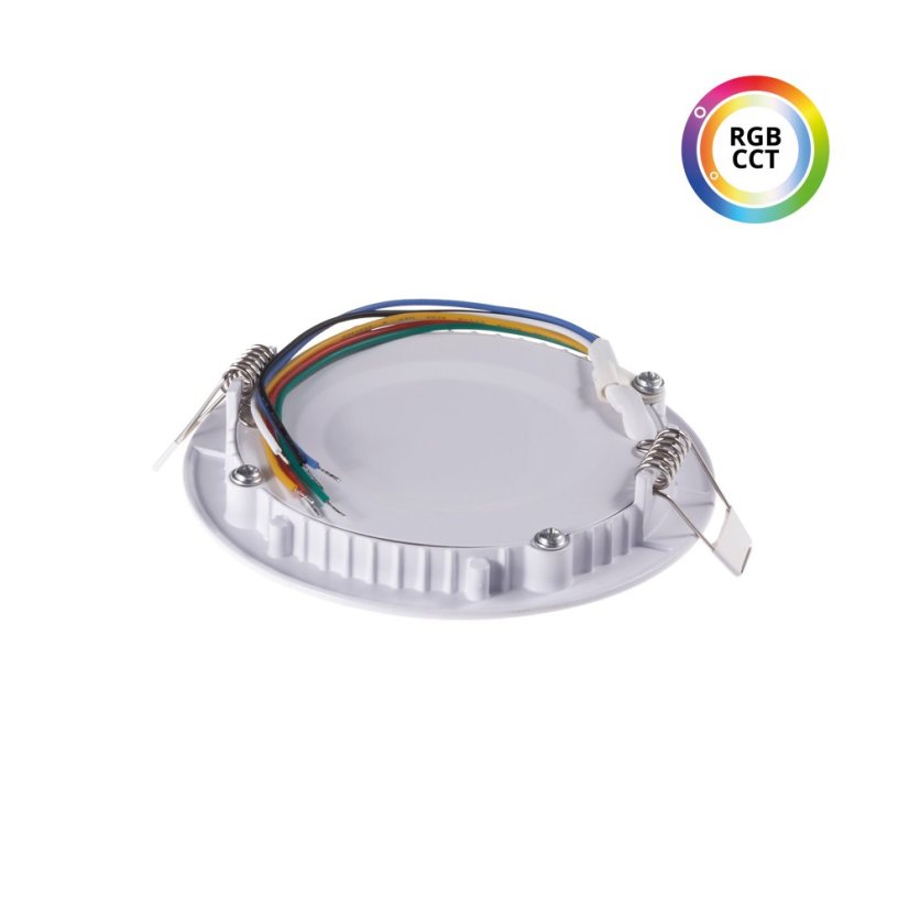 LED panel vestavný kulatý bílý 24V 9W RGBCCT 120mm