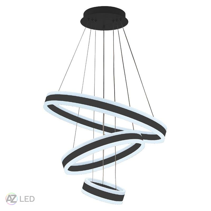 Závěsné LED svítidlo J4318 165W s dálkovým ovladačem - Barva: Černá