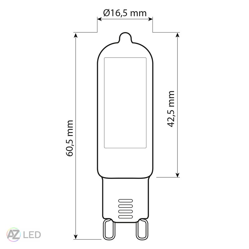 LED capsule 4W-40W 3000K 300° G9