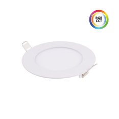 LED panel vestavný kulatý bílý 24V 9W RGBCCT 120mm