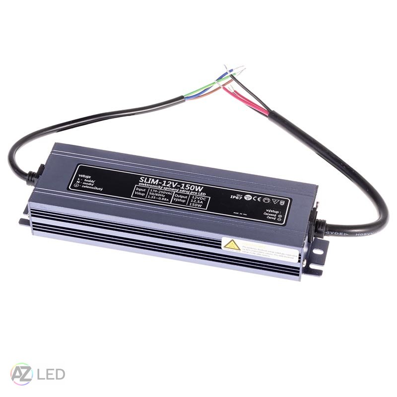 Trafo pro zapojení LED osvětlení 12V 150W SLIM IP67