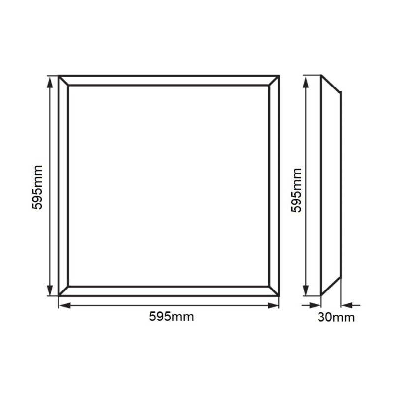 LED panel vestavný čtvercový bílý 230V 40W 60x60cm - Barva světla: Teplá bílá