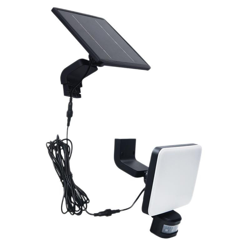LED černé vnější solární svítidlo se senzorem 12W 3000K - 4100K - 6500K LS022
