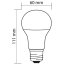 LED žárovka 6,5-40W 2700K 180° E27 rozměry