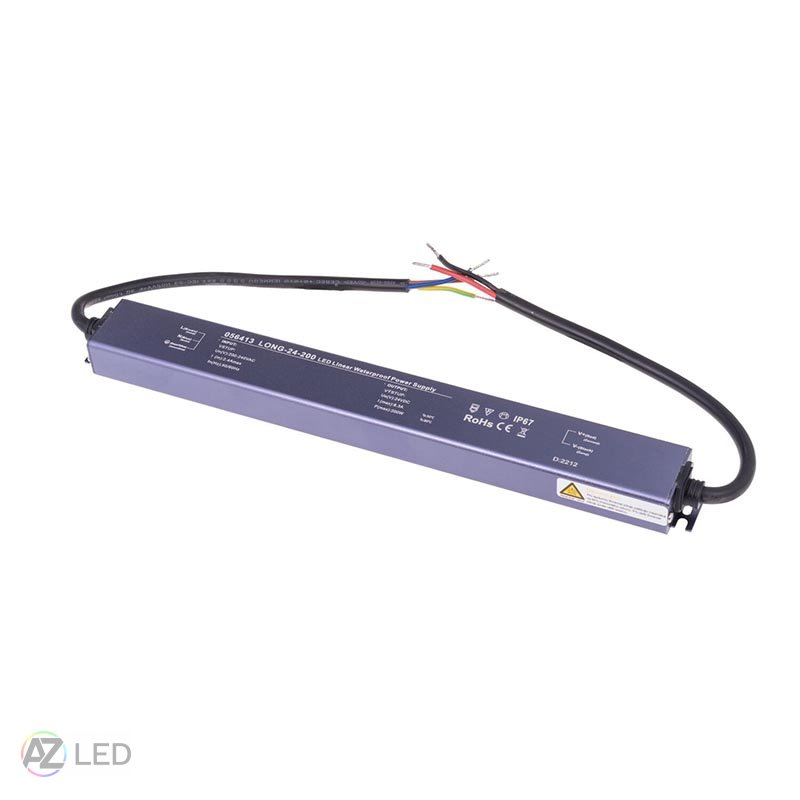 Trafo pro zapojení LED osvětlení 24V 200W LONG IP67