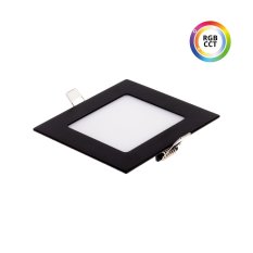 LED panel vestavný čtvercový černý 24V 9W RGBCCT 120x120mm