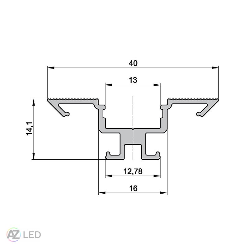 Rohový LED profil - RP1 - Délka: 1000 mm