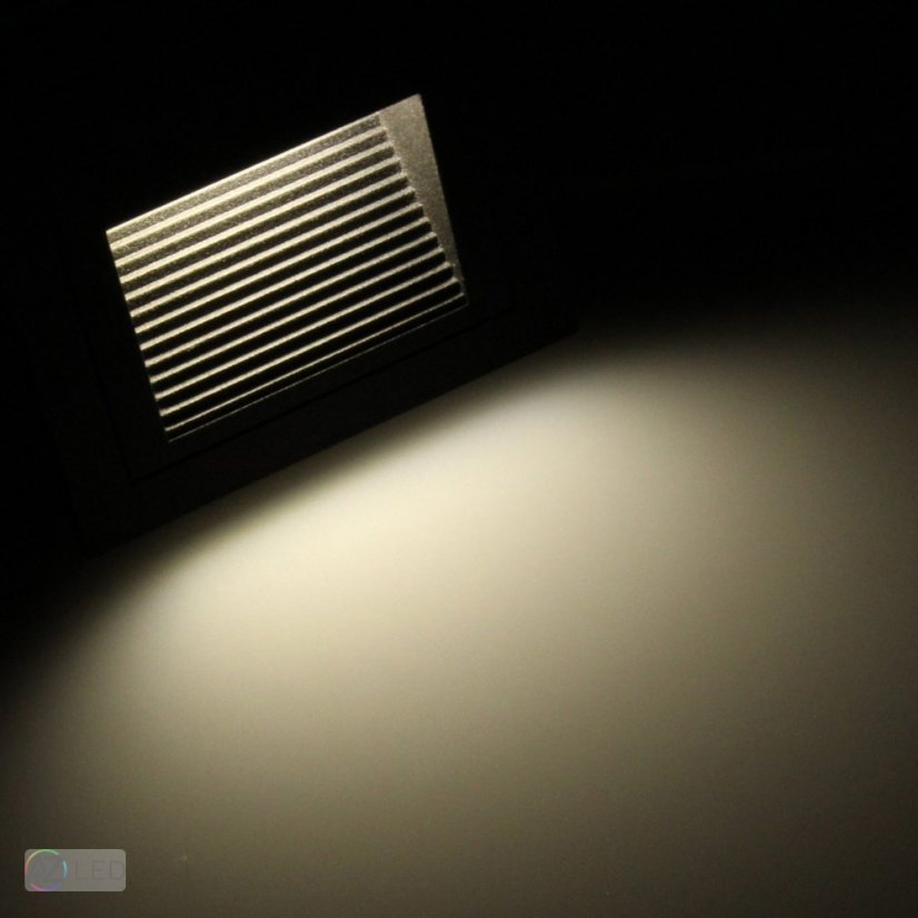 Vestavné LED svítidlo LOPEN 3W IP65 černé - Barva světla: Denní bílá