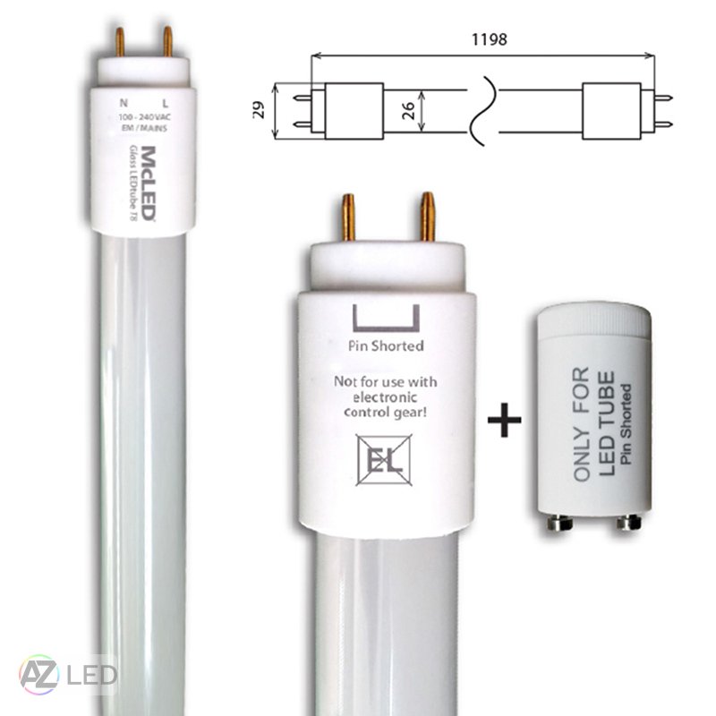 LED trubice GLASS T8 18W 120cm 2230lm denní bílá