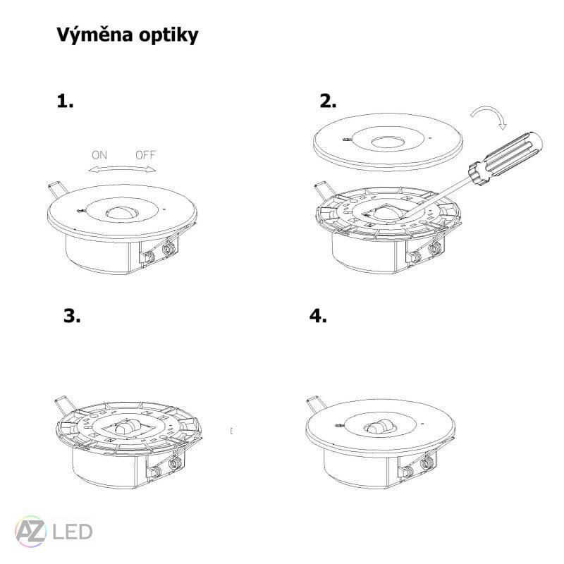 LED nouzové podhledové svítidlo EMD2W-2H