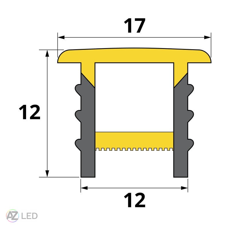 Vestavný silikonový profil VSP1212