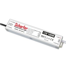 LED napájecí zdroj Scharfer 12V 100W SLIM IP67