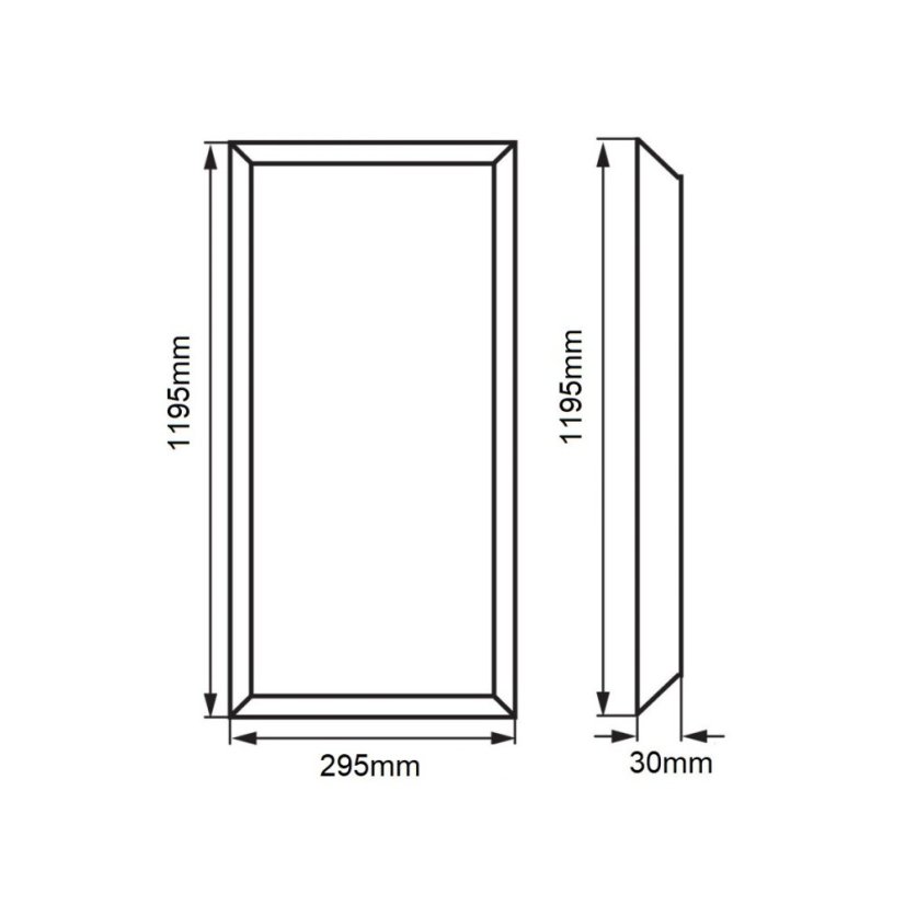 LED panel vestavný čtvercový bílý 230V 40W 30x120cm - Barva světla: Teplá bílá