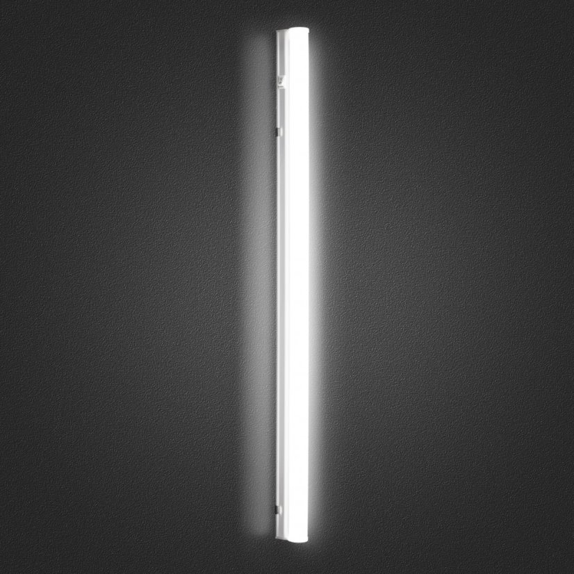 LED svítidlo T5 linea 9W 4000K 600mm s vypínačem_ rozsvícené zboku