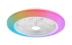 Amigo Stropní svítidlo s ventilátorem 20W+40W, RGB, bílá