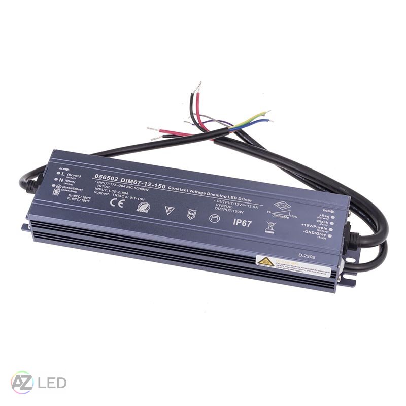 LED stmívatelné trafo DIM67 12V 150W SLIM voděodolné IP67
