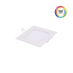 LED panel vestavný čtvercový bílý 24V 9W RGBCCT 120x120mm