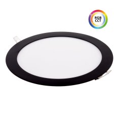 LED panel vestavný kulatý černý 24V 36W RGBCCT 300mm