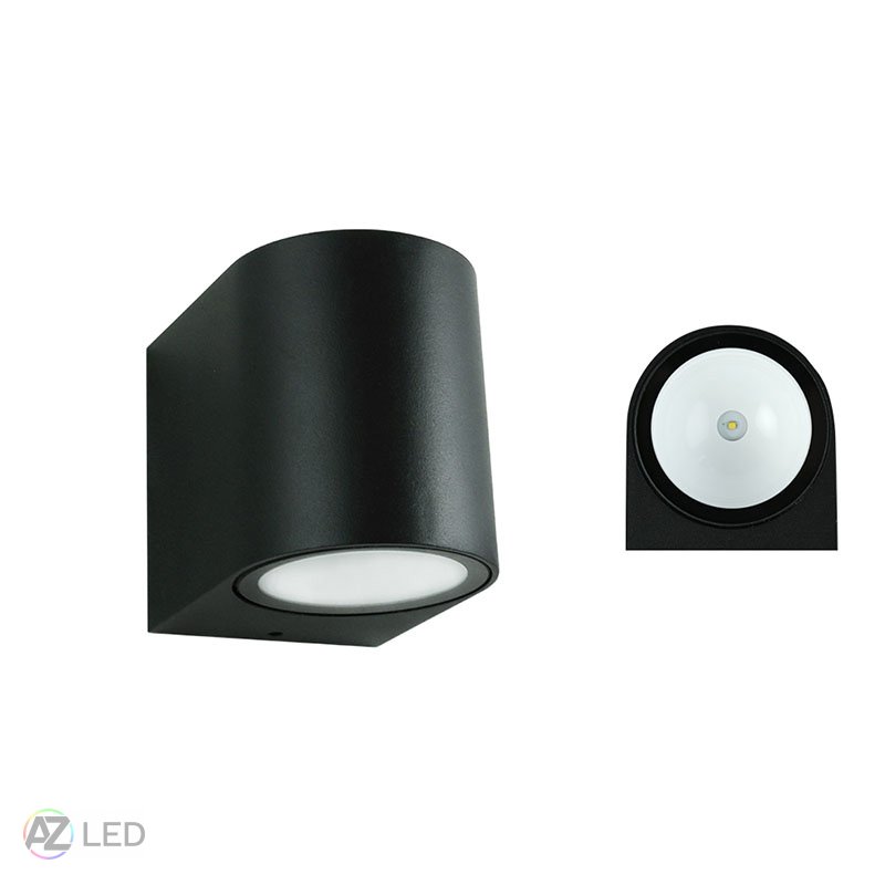 LED svítidlo Revos R 3W IP65 černá - Barva světla: Teplá bílá