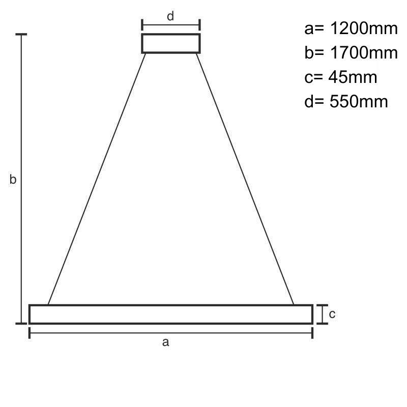 Svítidlo masivní dřevo LED 22W / 1200 - WRL0221