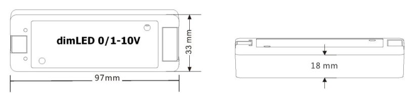 dimLED stmívač 0/1-10V 8A