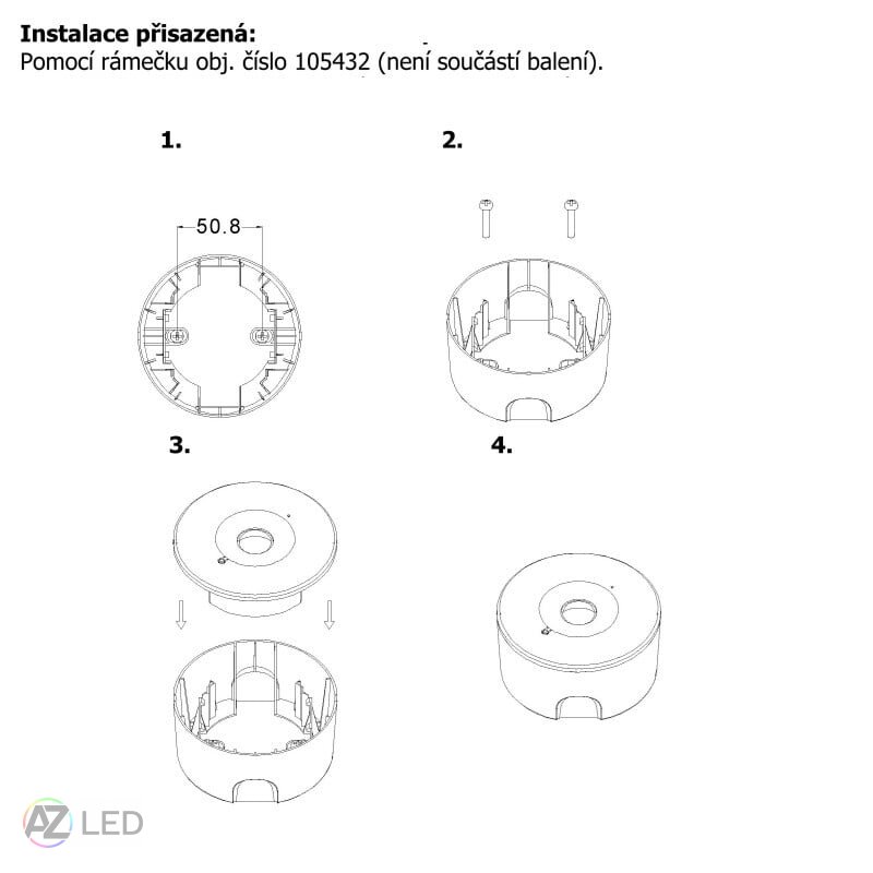 LED nouzové podhledové svítidlo EMD2W-2H