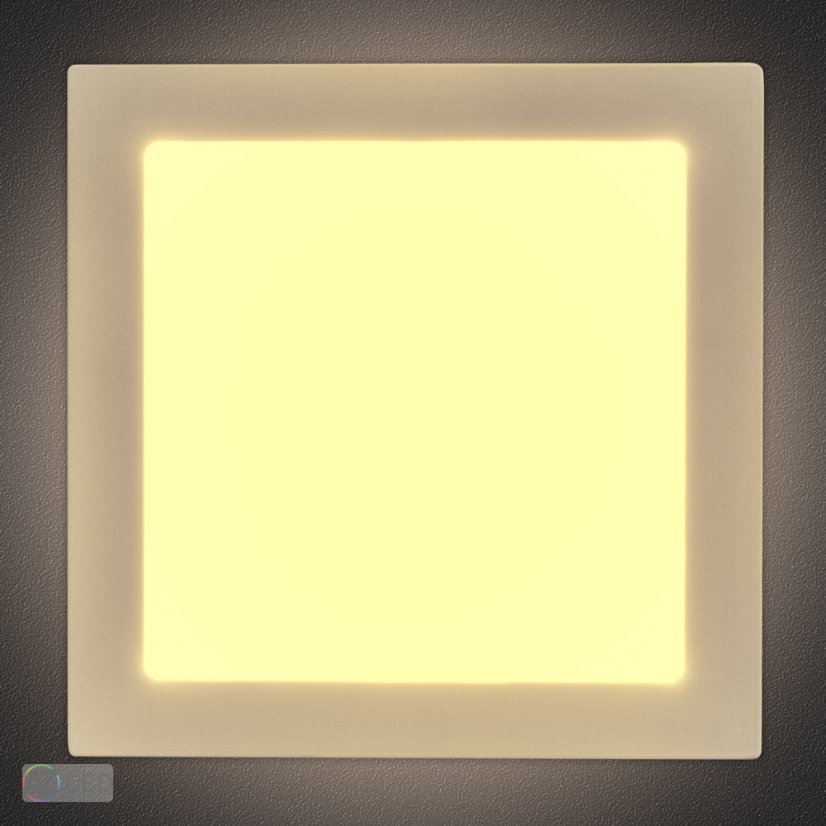 LED panel SQUARE BASIC 18W 220x220mm bílý - Barva světla: Teplá bílá