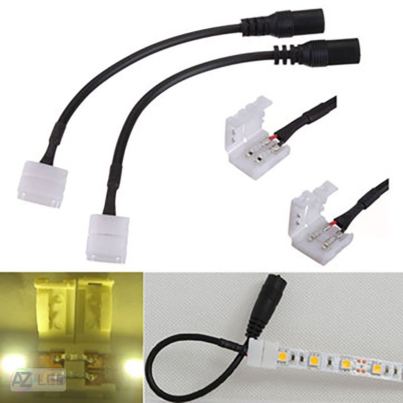 Přípojka click pro LED pásek s DC konektorem - Šířka: 10 mm