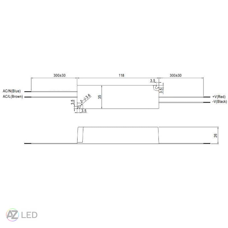Trafo pro zapojení LED osvětlení 12V 36W LPV5-12-36 IP67