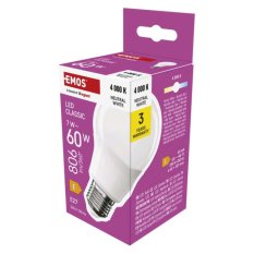 LED žárovka Emos Classic E27 A60 7W