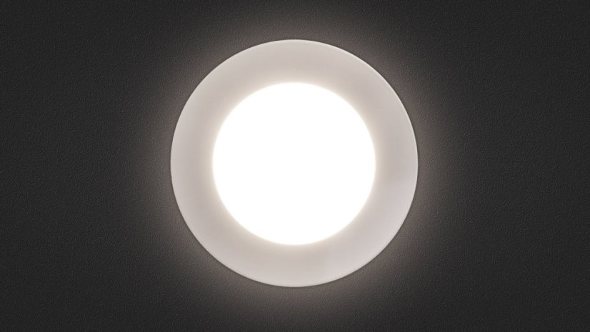 LED panel RONDO BASIC 6W 120mm stříbrný - Barva světla: Denní bílá