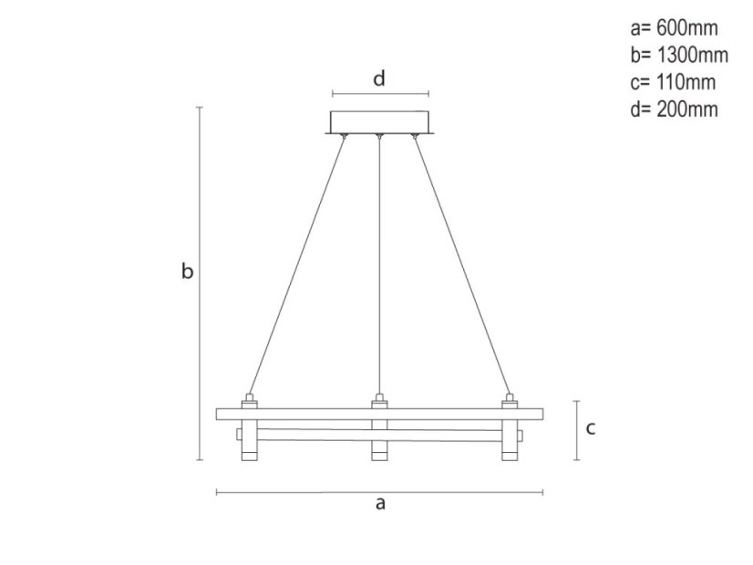 LED závěsné svítidlo s dálkovým ovladačem 100W - TA2312/B