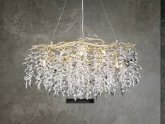 Luxusní závěsný křišťálový lustr 12 x G9 - CA011/800
