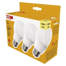 Multipack LED žárovek Emos Basic E27 A60 9,4W (3ks)