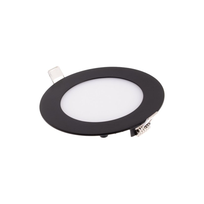 LED panel BLN6 kulatý 6W 120mm černý - Barva světla: Teplá bílá