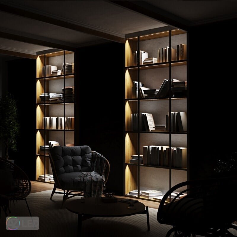 Vestavný LED profil - P4-4 mini černý