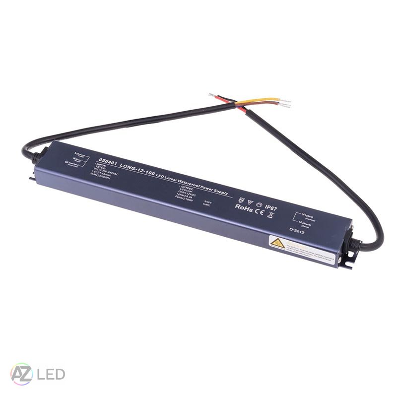 Trafo pro zapojení LED osvětlení 12V 100W LONG IP67