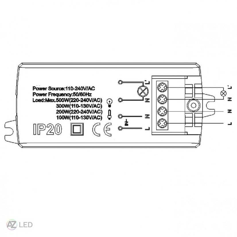 Spínač mávnutím ISM-230V bezdotykový pro LED