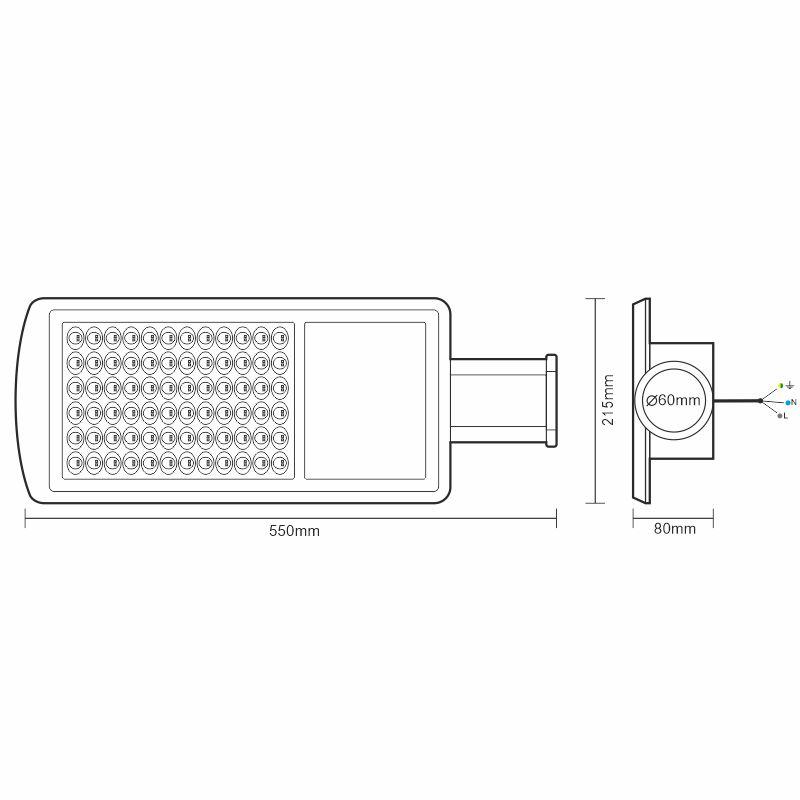 LED pouliční svítidlo 80W IP65