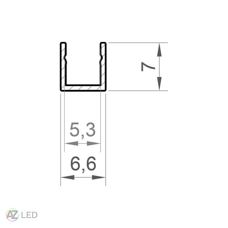 Vestavný LED profil - P4-4 mini černý