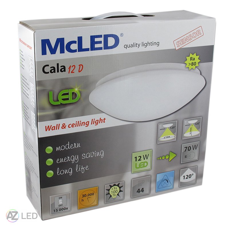 Přisazené LED svítidlo CALA 12 D 12W IP44 - Barva světla: Žárovkové světlo