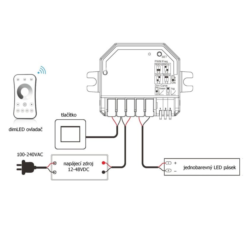 Přijímač dimLED PR mini M1K6A