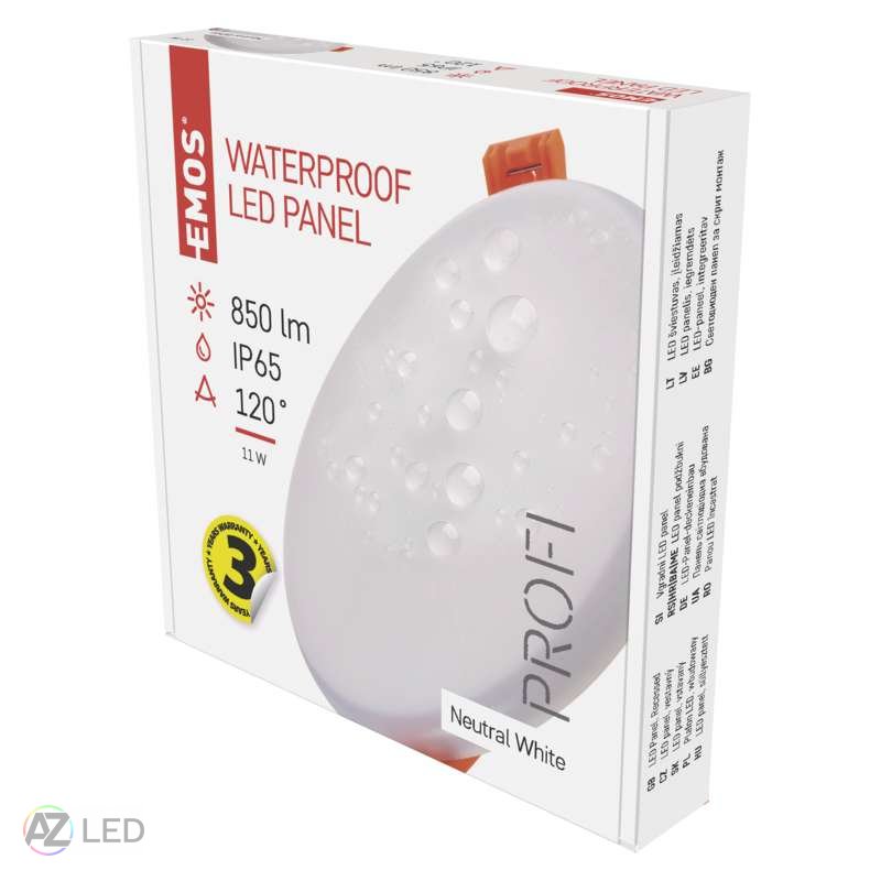 LED panel vestavný kulatý 11W 125mm IP65 - Barva světla: Teplá bílá