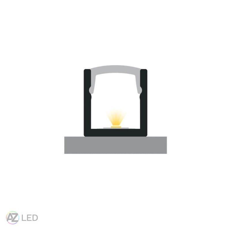 Vestavný LED profil - P4-4 mini černý